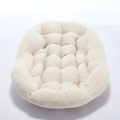 Oversized Rocking Papasan Chair – Extra Thick Cushion, Sturdy Wicker Frame, Indoor/Outdoor Lounge Chair for Porch, Patio & Balcony