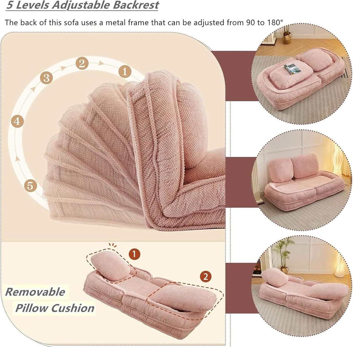 Foldable Lazy Sofa Bed Floor Chair💥