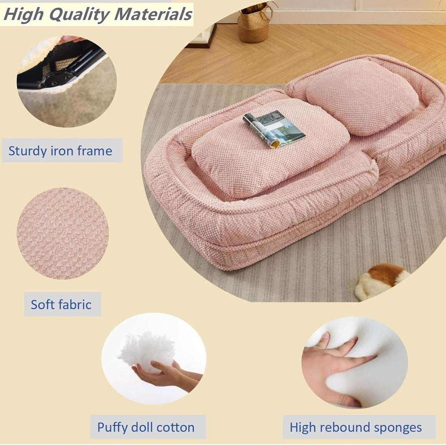 Foldable Lazy Sofa Bed Floor Chair💥