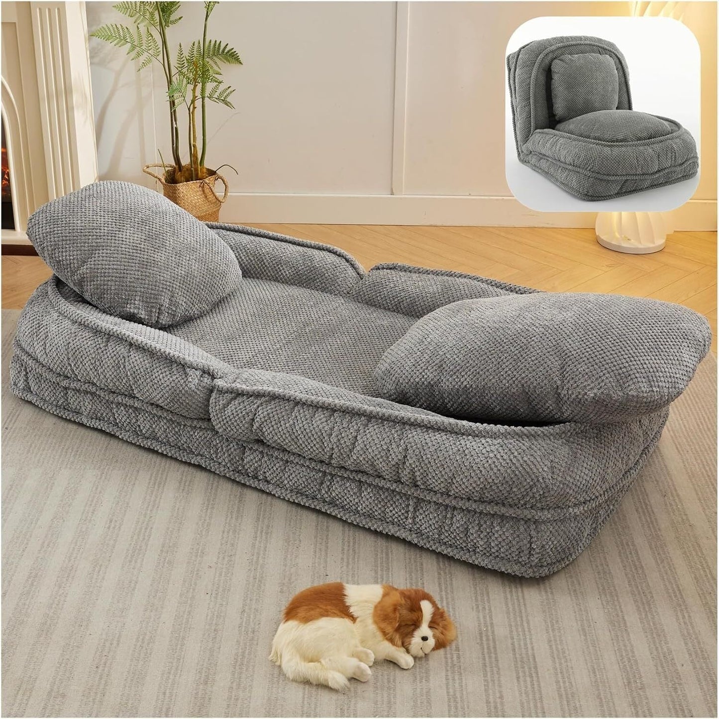 Foldable Lazy Sofa Bed Floor Chair💥